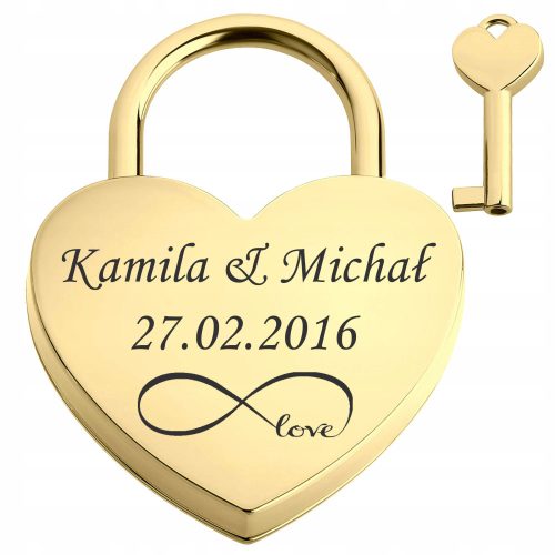 Mikano Love padlock with key