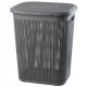  Freestanding laundry basket Kadax 50l, grey and silver tones