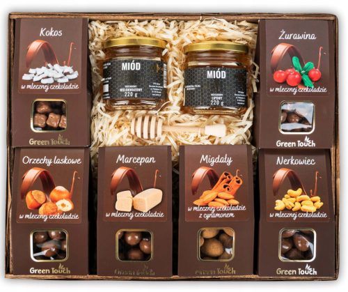  LARGE GIFT BASKET honey and chocolate set