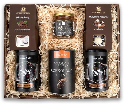  LARGE GIFT BASKET coffee chocolate honey set