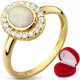  SWAROVSKI Gold ring with OPAL pr.333