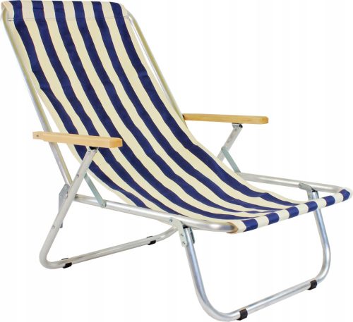  E-Sezon Deck Chair Traditional Aluminium Deck Chair, Navy Blue