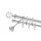 Ready-made curtain rods Double curtain rod 25 mm + 19 mm 300 cm