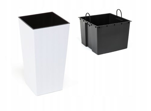  Flowerpot Lamela 40 cm x 40 x 75 cm Diameter 40 cm Plastic white