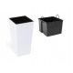  Flowerpot Lamela 40 cm x 40 x 75 cm Diameter 40 cm Plastic white