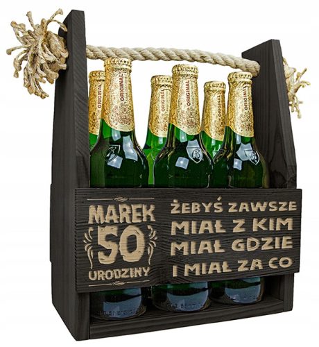  BEER CARRIER BOX ALCOHOL BIRTHDAY GIFT WITH ENGRAVING