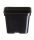  Flowerpot, size 7.5 cm x 7.5 x 7.5 cm, black plastic