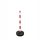 White and red barrier post 90x30 cm