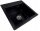 Casabe World AGNES single bowl sink, black granite