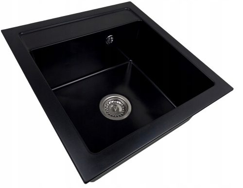 Casabe World AGNES single bowl sink, black granite