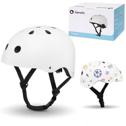  Lionelo Casque casque de vélo pour enfants, blanc