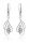  Silver Art 440A silver earrings hanging with cubic zirconia 4.1 cm