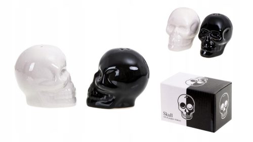 Salt and pepper shaker Gadget Master Salt and pepper shaker skull white, black