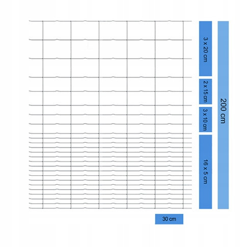 Forest fence net for chickens, 200 cm, 50 m roll