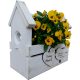 Personalized white wooden box for herbs and flowers