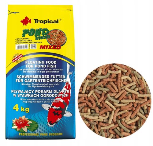 Tropical Pond Sticks Mixed Fish Food 50 l 4 kg