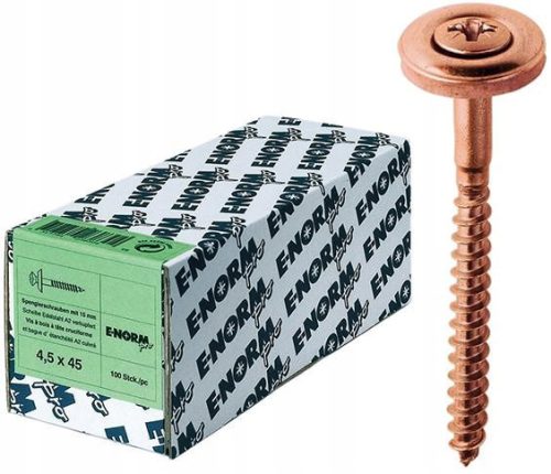 PZ A2 farm screws, copper, 4.5x35mm, 100 pcs