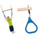 Gymnastic trapeze swing with tires children's playground JF blue