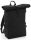 Black Roll-Top Backpack with Padded Laptop Compartment and Easy Access Pockets