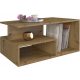  Top E Shop Coffee Table with Shelves, Artisan Oak, 90 x 51 x 43 cm