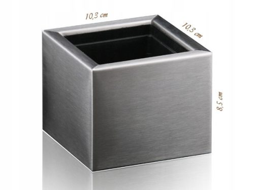  Enigma-Art flowerpot 10.3 cm x 10.3 x 8.5 cm made of stainless steel in the colors grey and silver