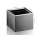  Enigma-Art flowerpot 10.3 cm x 10.3 x 8.5 cm made of stainless steel in the colors grey and silver