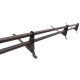 2-PIPE snow fence, 2 m, ESKA 35 metal roof tiles