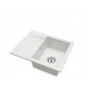 Brado DONZO Single-Bowl Sink Siphon Chrome White Granite