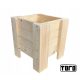  Square wooden flowerpot Toro, brown, 33x33x35 cm