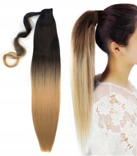  Hairpiece, long synthetic hair, dark brown, WYSPA WLOSOW