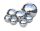  Silver ball, stainless steel, set of 7 pieces