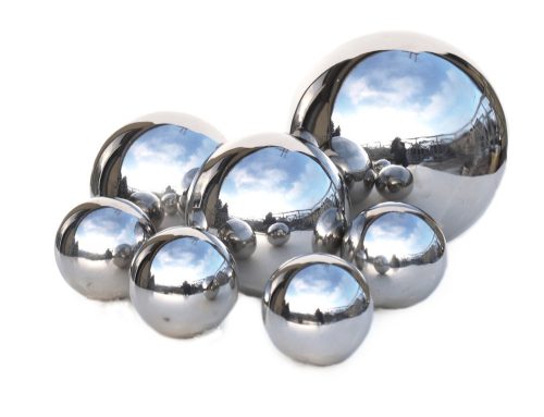  Silver ball, stainless steel, set of 7 pieces