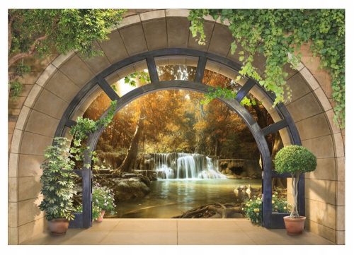 3D OPTICAL WATERFALL WATERFALL FOREST TUNNEL 368x254