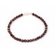  Bracelet natural GARNETS beads 4mm faceted