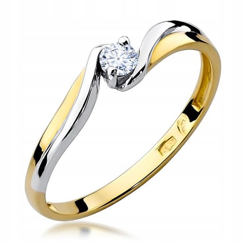  GOLDEN ENGAGEMENT RING 333 ZIRCONIA 8k r.20