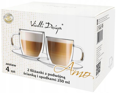 Glasses and cups Vialli Design coffee and tea glasses 250 ml 2 pcs.