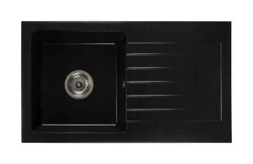 Brado LEON single-bowl sink, black granite