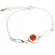  CELEBRITY BRACELET with AMBER SILVER-heart