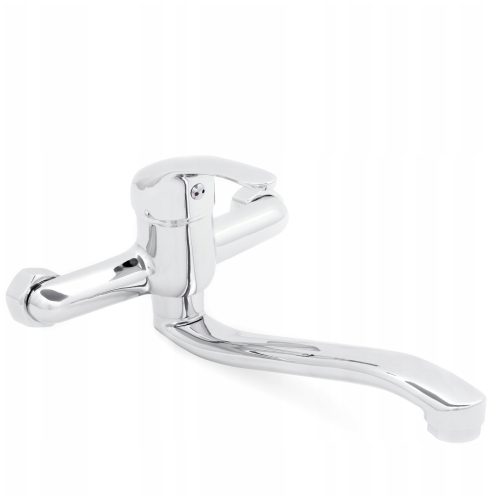 Aqui BASIC silver wall-mounted kitchen faucet