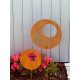  Sculpture Circle 35 cm Garden Decoration Rust Industrial