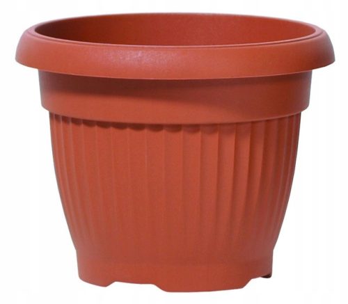  Prosperplast flowerpot, 35 cm x 35 x 27.5 cm, diameter 35 cm, plastic in brown and beige tones