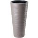  Form-Plastic flowerpot 30 cm x 30 x 56.5 cm diameter 29.5 cm plastic in brown and beige tones, grey and silver tones