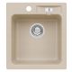 Moderno Martha single bowl granite sink, beige tones