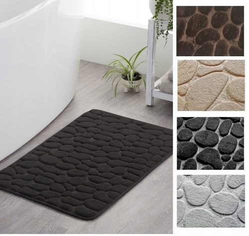 Non-slip bathroom rug, soft colors