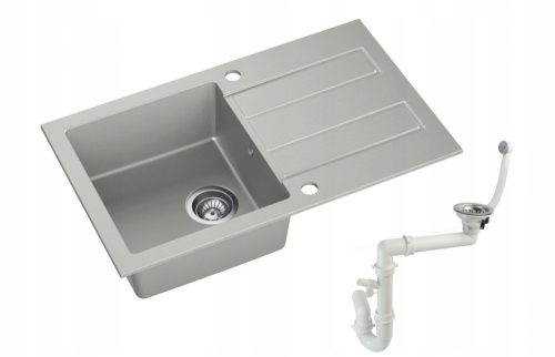 Moderno Porto single-bowl sink, grey granite tones