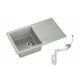 Moderno Porto single-bowl sink, grey granite tones