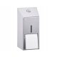 Manual wall-mounted soap dispenser Merida 400 ml in grey and silver