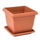  Botle flowerpot 45 cm x 45 x 35 cm, plastic, brown and beige tones