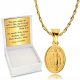  Gold Chain Medal Baptism Communion Engraving