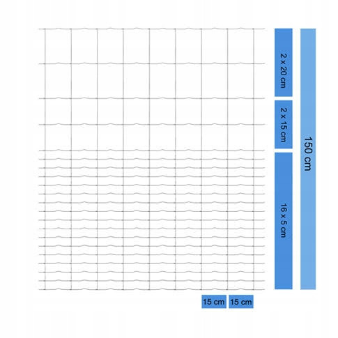 Forest fence net 150/21/15 L 50 m + free